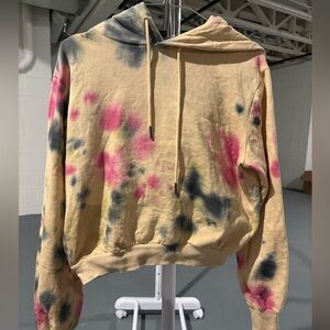 AFRM Sand Crumble Cotton Tie Dye Hoodie XS MSRP $68